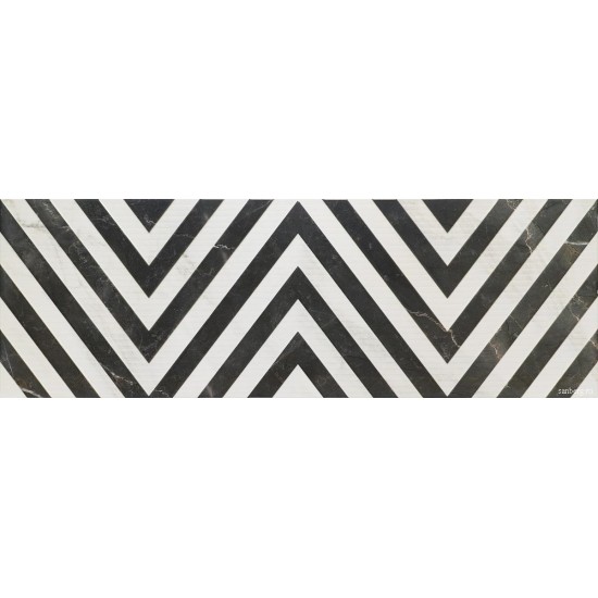Πλακάκι 1212 Blanco Relieve Decor Porcelanite Dos 40Χ120 Retificatto Γυαλιστερό Μαρμαριζέ
